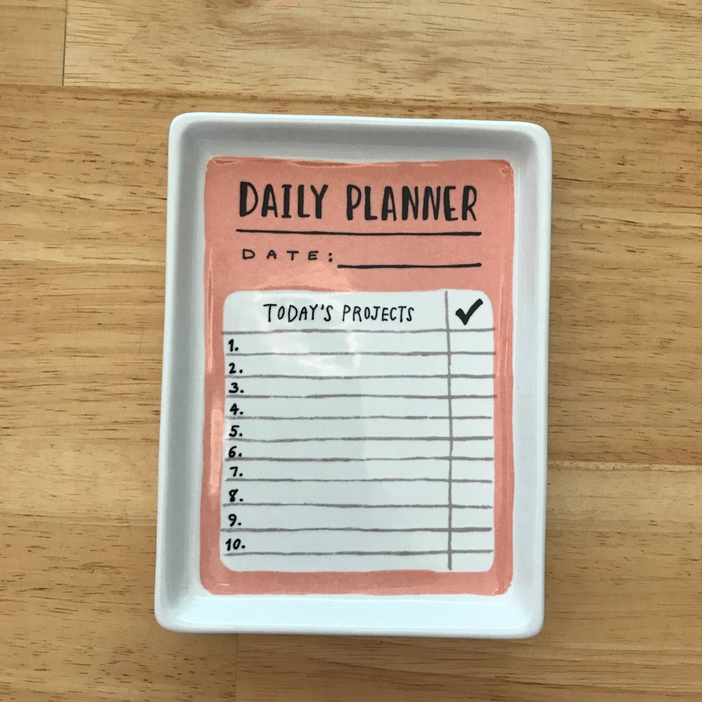 NEW RAE DUNN DAILY PLANNER TRAY M STAMPED